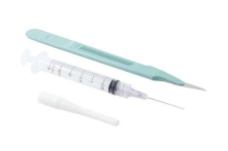 Silicone Word/Bartholin Catheter w/ Syringe and Scalpel